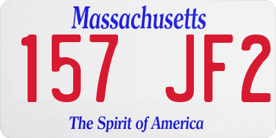 MA license plate 157JF2