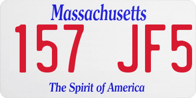 MA license plate 157JF5