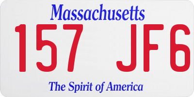 MA license plate 157JF6