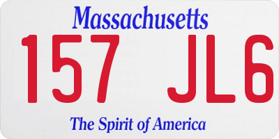 MA license plate 157JL6
