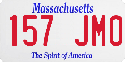 MA license plate 157JM0