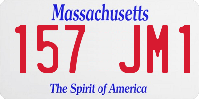 MA license plate 157JM1