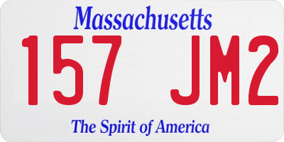 MA license plate 157JM2