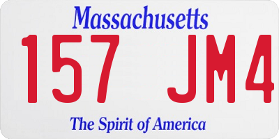 MA license plate 157JM4