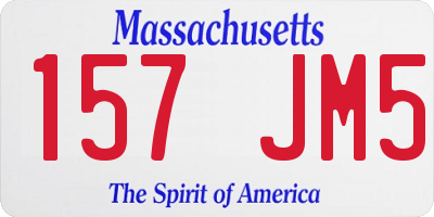MA license plate 157JM5