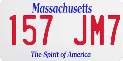 MA license plate 157JM7