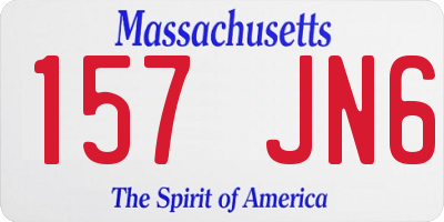 MA license plate 157JN6
