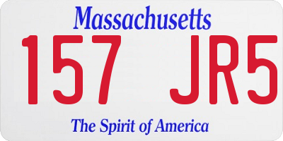 MA license plate 157JR5
