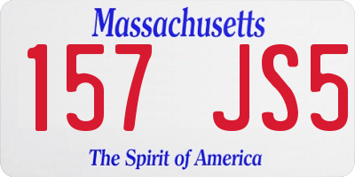 MA license plate 157JS5