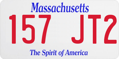 MA license plate 157JT2