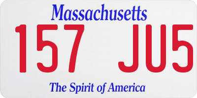 MA license plate 157JU5