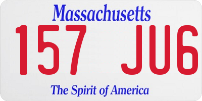 MA license plate 157JU6