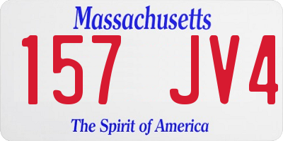 MA license plate 157JV4