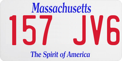 MA license plate 157JV6