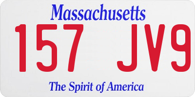 MA license plate 157JV9