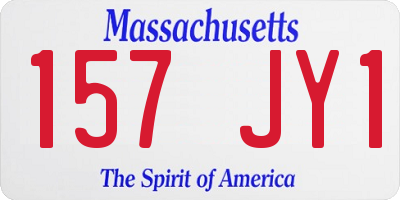 MA license plate 157JY1