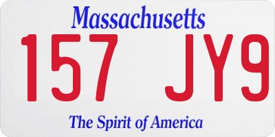 MA license plate 157JY9
