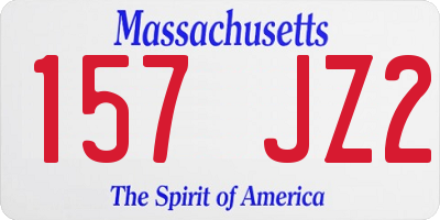 MA license plate 157JZ2