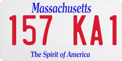MA license plate 157KA1