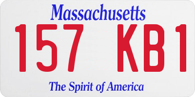MA license plate 157KB1