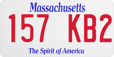MA license plate 157KB2