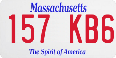 MA license plate 157KB6