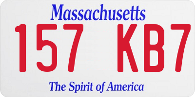 MA license plate 157KB7
