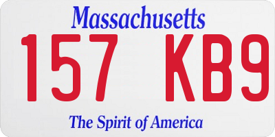 MA license plate 157KB9