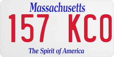 MA license plate 157KC0