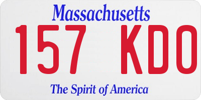 MA license plate 157KD0
