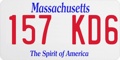 MA license plate 157KD6