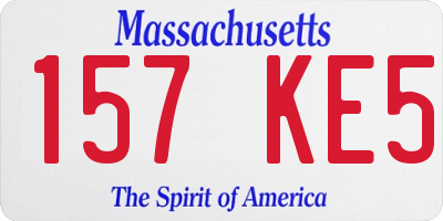 MA license plate 157KE5