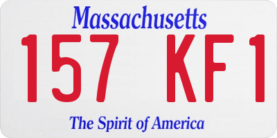 MA license plate 157KF1