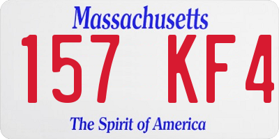 MA license plate 157KF4