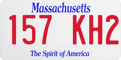 MA license plate 157KH2