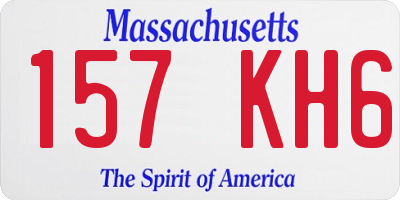 MA license plate 157KH6