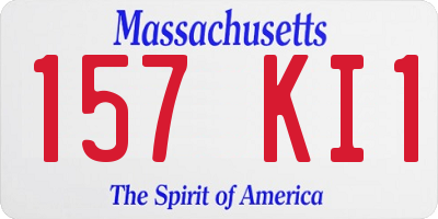 MA license plate 157KI1
