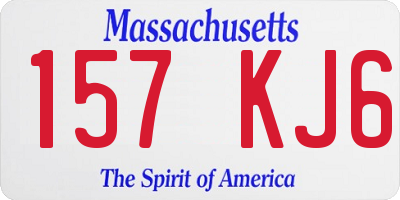 MA license plate 157KJ6
