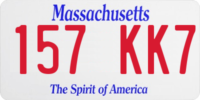 MA license plate 157KK7