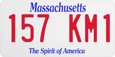 MA license plate 157KM1