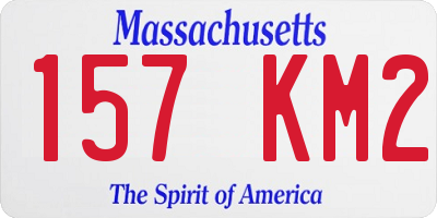 MA license plate 157KM2