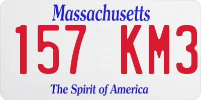 MA license plate 157KM3