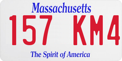 MA license plate 157KM4