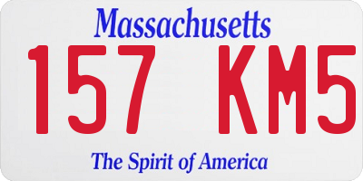 MA license plate 157KM5