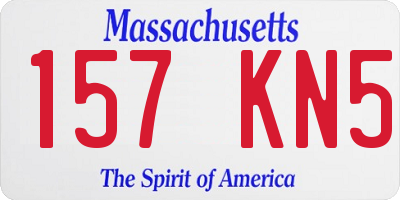 MA license plate 157KN5