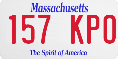 MA license plate 157KP0