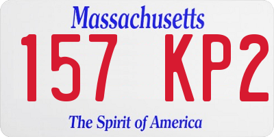 MA license plate 157KP2