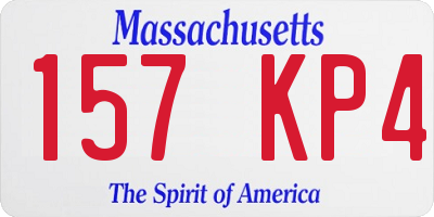 MA license plate 157KP4
