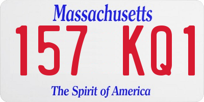MA license plate 157KQ1