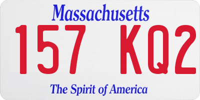 MA license plate 157KQ2